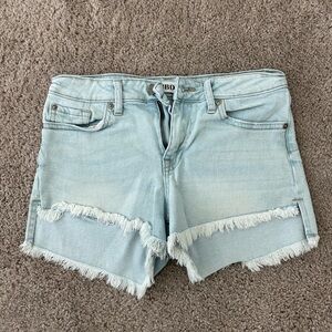 JBD Light Wash Frayed Jean Shorts
